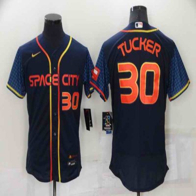 Men's Houston Astros #30 Kyle Tucker 2022 Navy City Connect Flex Base Stitched Baseball Jersey