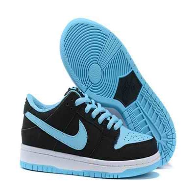 Women's Dunk Low SB Black/Blue Shoes 0134