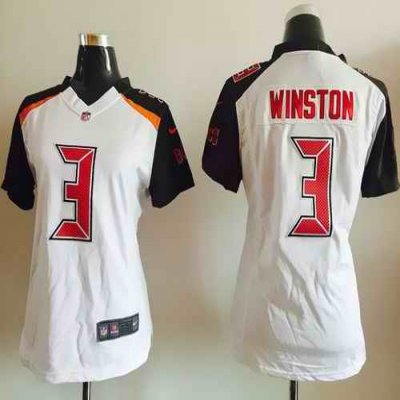 Nike Buccaneers #3 Jameis Winston White Women's Stitched NFL New Elite Jersey