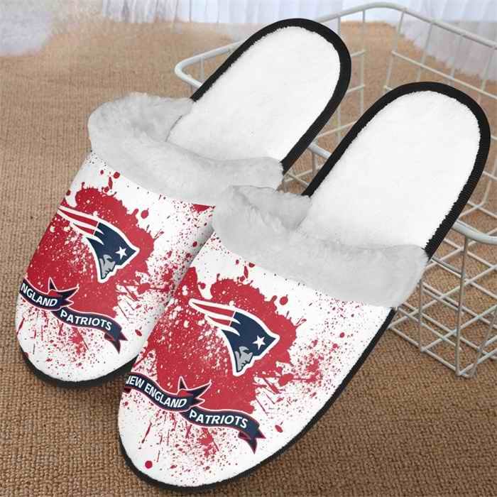 Men's New England Patriots Team Logo Staycation Slippers/Shoes(Pls check description for details) 002