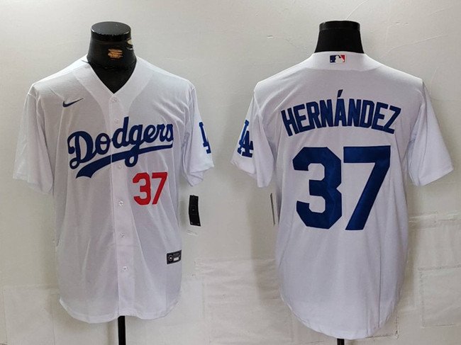 Men's Los Angeles Dodgers #37 Teoscar Hern