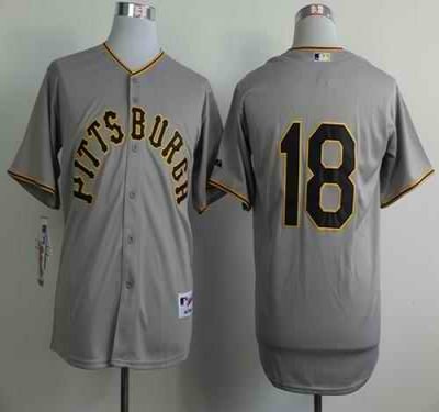 Pirates #18 Neil Walker Grey 1953 Turn Back The Clock Stitched MLB Jersey