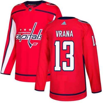 Men's Washington Capitals #13 Jakub Vrana Red Stitched NHL Jersey