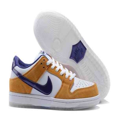 Men's Dunk Low SB Yellow/White Shoes 0161