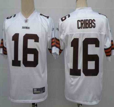 Browns #16 Joshua Cribbs White Stitched Youth NFL Jersey