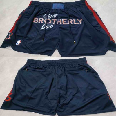 Men's Philadelphia 76ers Navy City Edition Shorts (Run Small)