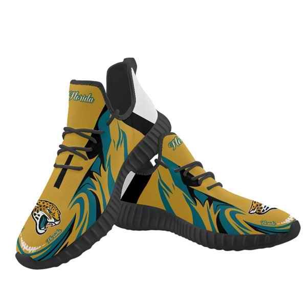 Women's Jacksonville Jaguars Mesh Knit Sneakers/Shoes 007