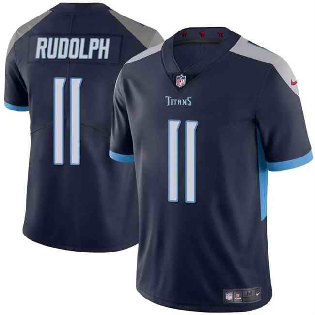 Men's Tennessee Titans #11 Mason Rudolph Navy Vapor Limited Stitched Football Jersey