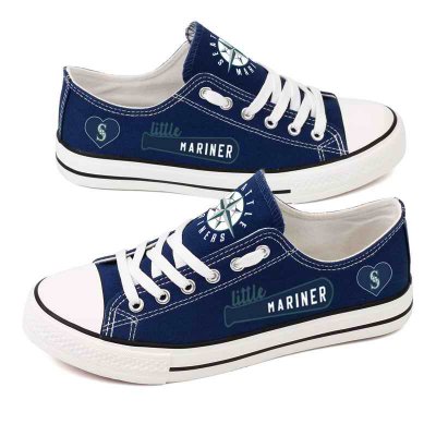 Women's  Seattle Mariners Repeat Print Low Top Sneakers 003