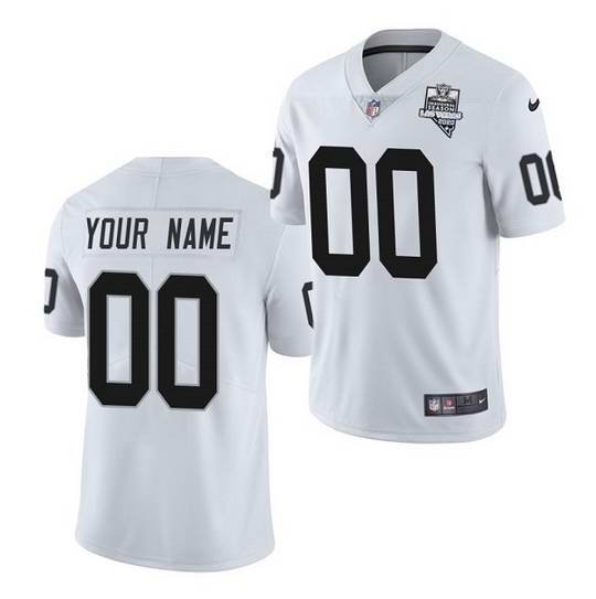 Women's Las Vegas Raiders Customized White Inaugural Season Vapor Limited Stitched Jersey(Run Small'