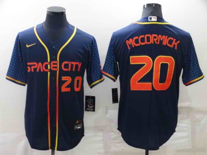 Men's Houston Astros #20 Chas McCormick 2022 Navy City Connect Cool Base Stitched Jersey