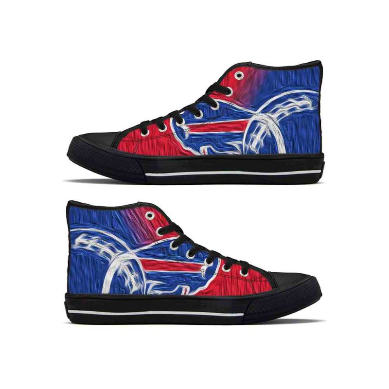 Women's Buffalo Bills High Top Canvas Sneakers 002