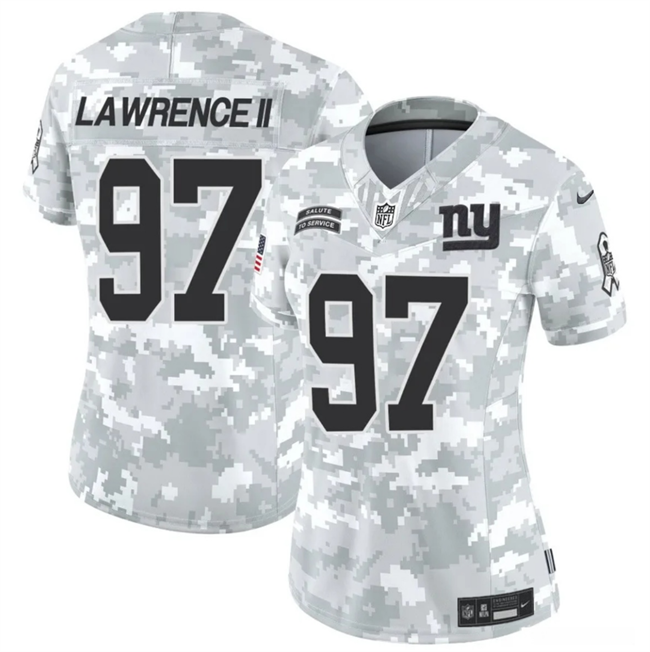 Women's New York Giants #97 Dexter Lawrence II 2024 F.U.S.E Arctic Camo Salute to Service Limited Stitched Football Jersey(Run Small)