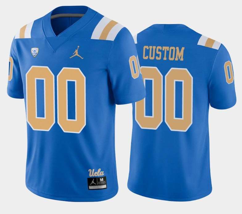 Men's UCLA Bruins Custom Blue Game Stitched Jersey