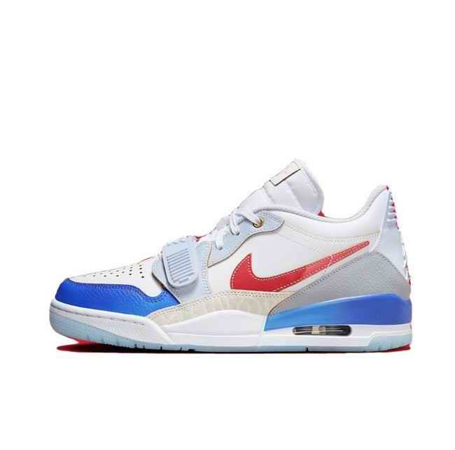 Women's Running Weapon Air Jordan Legacy 312 Low Blue/White Shoes 006