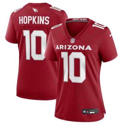 Women's Arizona Cardinals #10 DeAndre Hopkins New Red Stitched Jersey(Run Small)