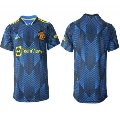 Men's Manchester United Blue Away Soccer Jersey