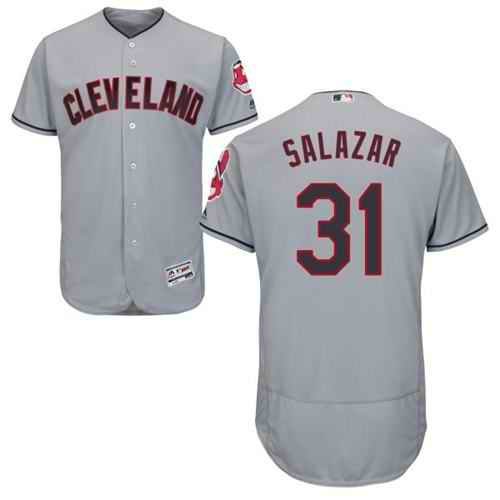 Indians #31 Danny Salazar Grey Flexbase Authentic Collection Stitched MLB Jersey