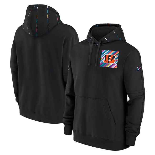 Men's Cincinnati Bengals Black 2023 Crucial Catch Club Pullover Hoodie