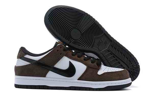 Women's Dunk Low SB Brown/White Shoes 0130