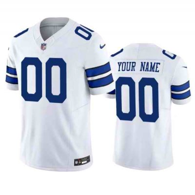 Men's Dallas Cowboys Active Player Custom White 2023 F.U.S.E.  Limited Stitched Football Jersey