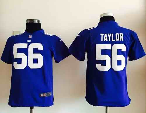 Nike Giants #56 Lawrence Taylor Royal Blue Team Color Youth Stitched NFL Elite Jersey