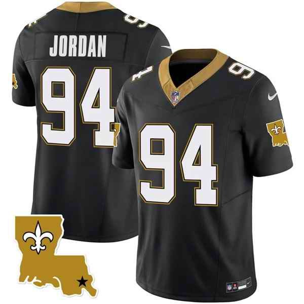 Men's New Orleans Saints #94 Cameron Jordan Black 2023 F.U.S.E. 1987 Legacy Vapor Stitched Jersey