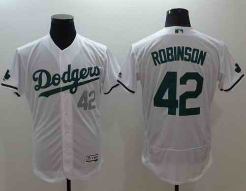 Dodgers #42 Jackie Robinson White Celtic Flexbase Authentic Collection Stitched MLB Jersey