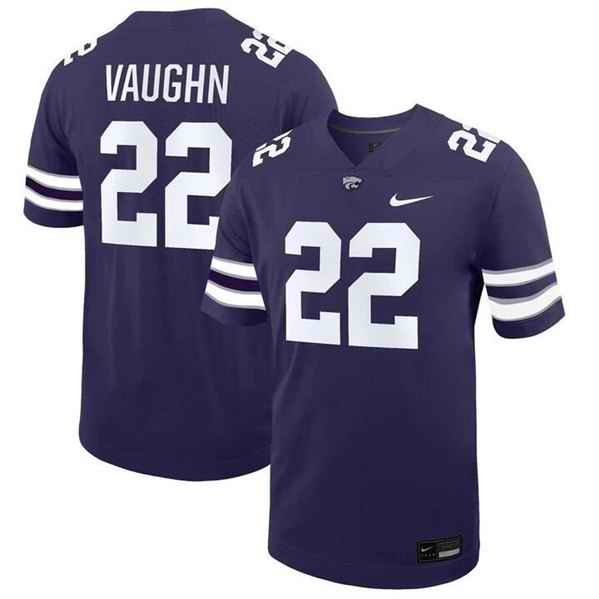 Men's Kansas State Wildcats #22 Deuce Vaughn Purple Vapor Stitched  Jersey