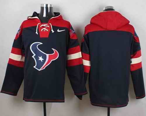 Nike Texans Blank Navy Blue Player Pullover NFL Hoodie