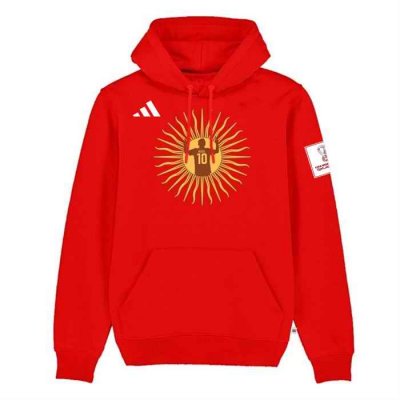 Men's Argentina FIFA World Cup Soccer Red Hoodie