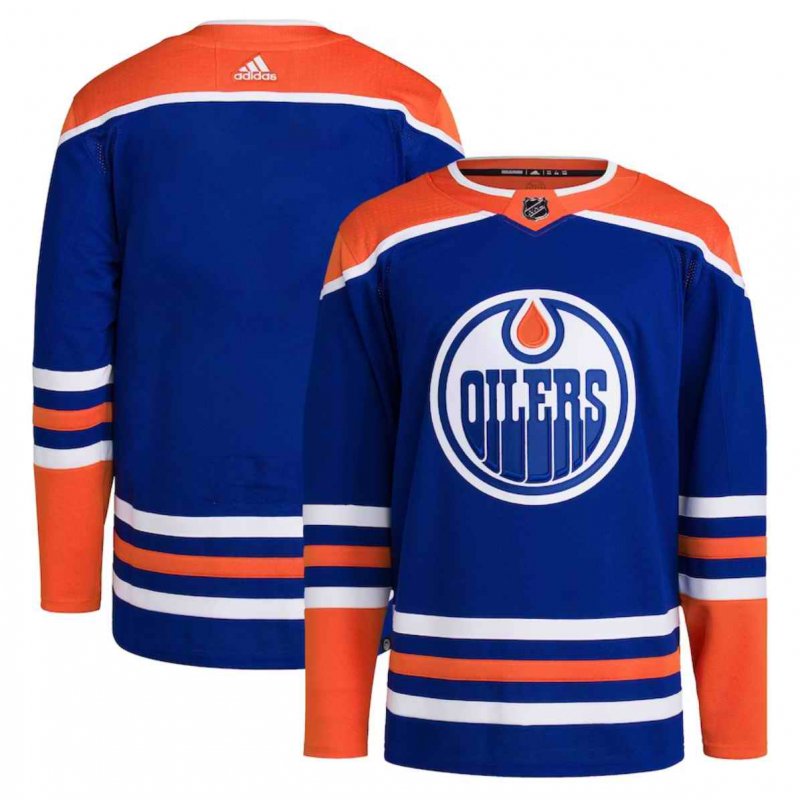 Men's Edmonton Oilers Blank Royal Stitched Jersey