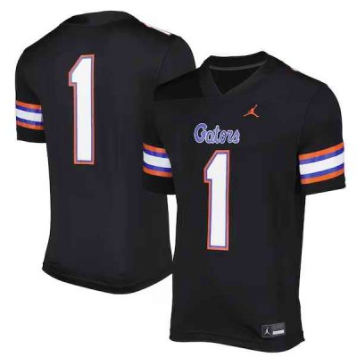 Men's Florida Gators Customized Black Stitched Game ersey