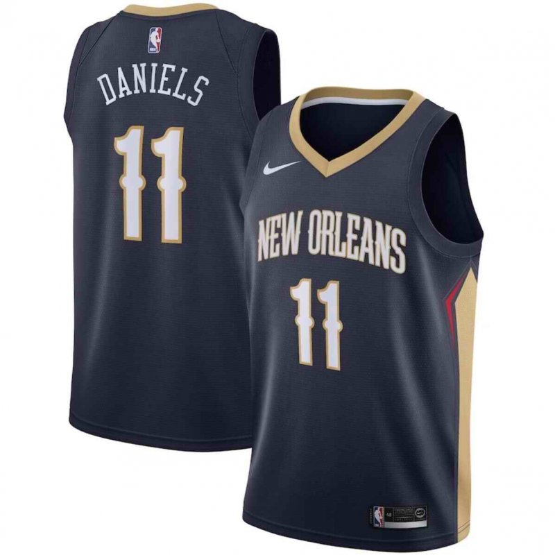 Men's New Orleans Pelicans #11  Dyson Daniels Navy Icon Edition Stitched Jersey