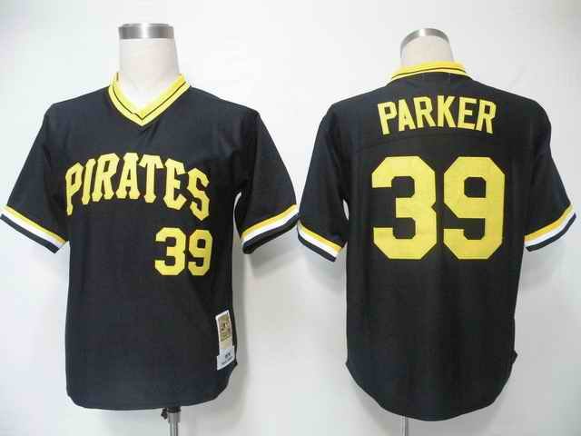 Mitchell and Ness Pirates #39 Dave Parker Black Throwback Stitched MLB Jersey