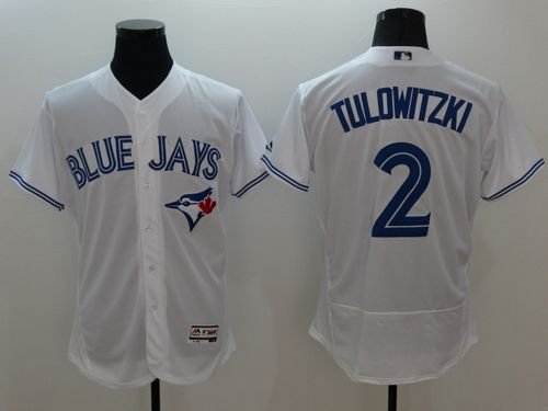 Blue Jays #2 Troy Tulowitzki White Flexbase Authentic Collection Stitched MLB Jersey