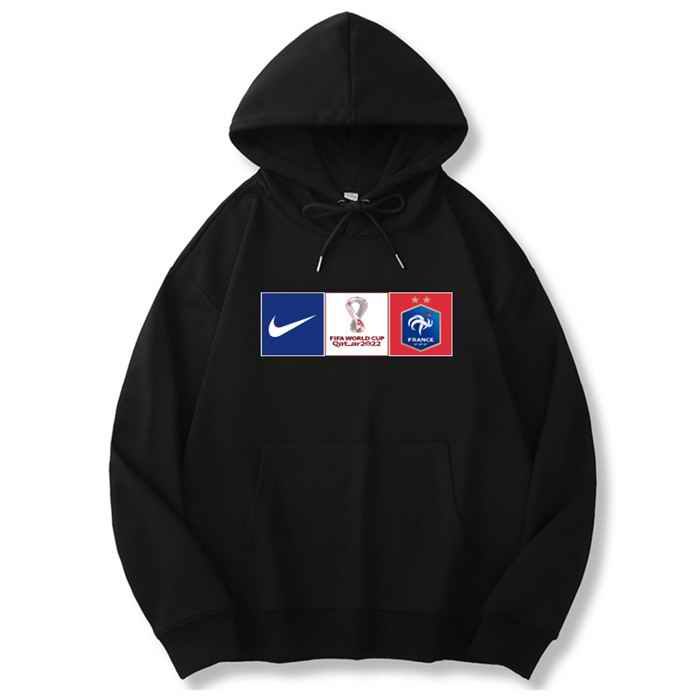 Men's France World Cup Soccer Hoodie Black 001