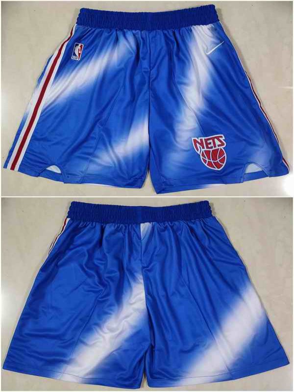 Men's Brooklyn Nets Blue/White Shorts (Run Small)