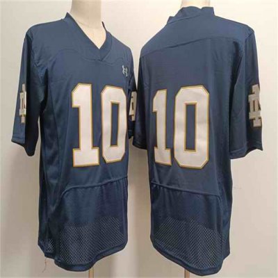 Men's Notre Dame Fighting Irish  #10 Sam Hartman Navy Stitched Jersey