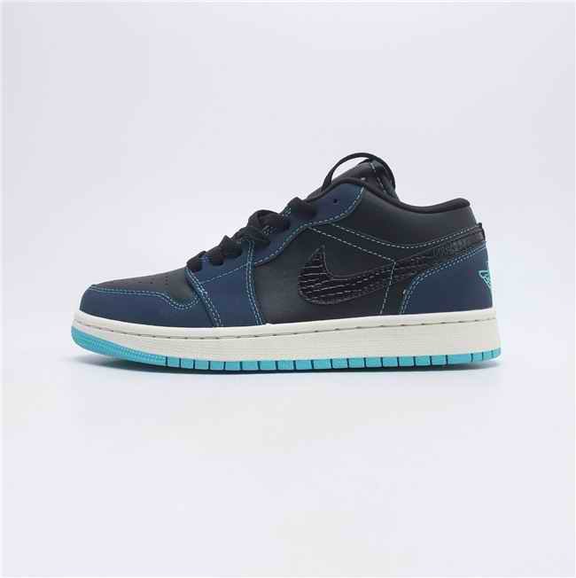 Men's Running Weapon Air Jordan 1 Black/Blue Shoes 476