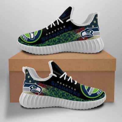 Women's NFL Seattle Seahawks Mesh Knit Sneakers/Shoes 004