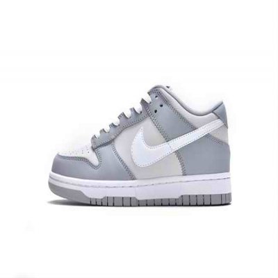 Men's Dunk Low White/Grey Shoes 0395