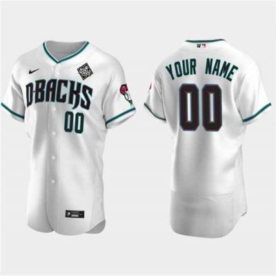 Men's Arizona Diamondbacks Customized White 2023 World Series Flex Base Jersey