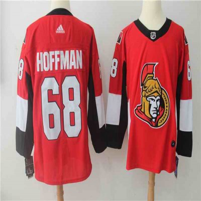 Men's Adidas Ottawa Senators #68 Mike Hoffman Red Stitched NHL Jersey