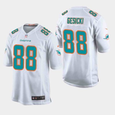 Men's Miami Dolphins #88 Mike Gesicki White NFL Game Jersey