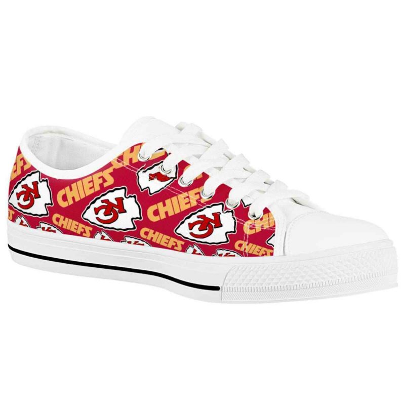 Men's Kansas City Chiefs Low Top Canvas Sneakers 006