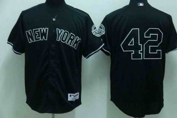 Yankees #42 Mariano Rivera Stitched Black MLB Jersey