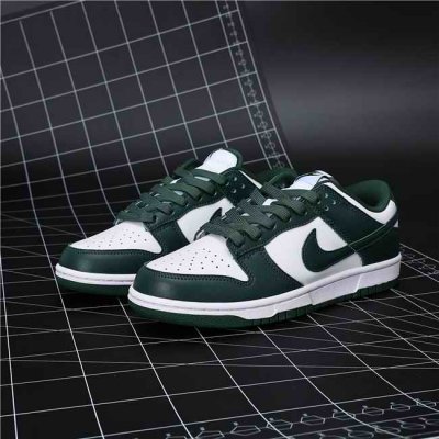 Women's Dunk Low White/Green Shoes 224