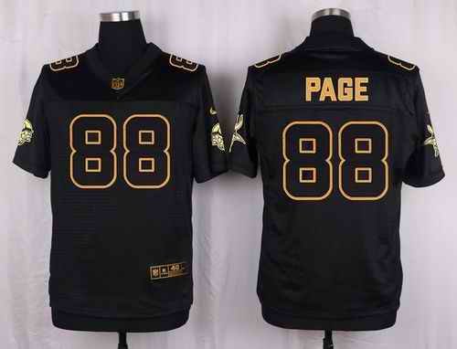 Nike Vikings #88 Alan Page Black Men's Stitched NFL Elite Pro Line Gold Collection Jersey