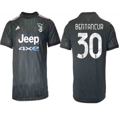 Men's Juventus #30 Rodrigo Bentancur Black Away Soccer Jersey